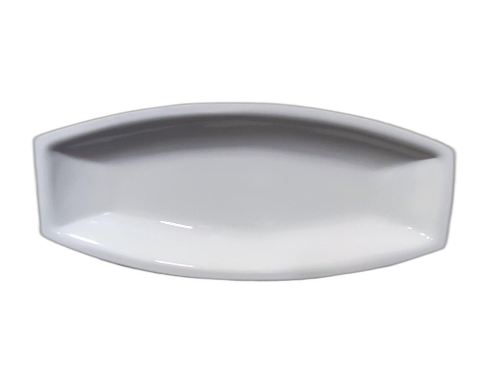 10x5 Inch (lxw) Rectangular White Plain Melamine Serving Plate