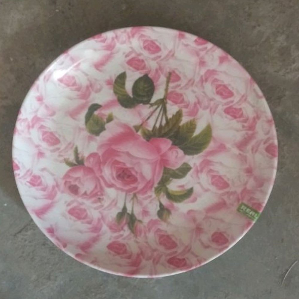 Round Printed 10inch Melamine Plate, For Home