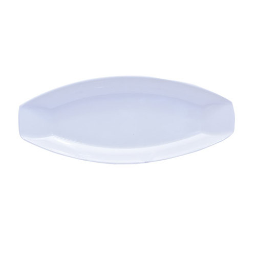 White Platter Melamine Serving Plate, Packaging Type: Box, Oval img