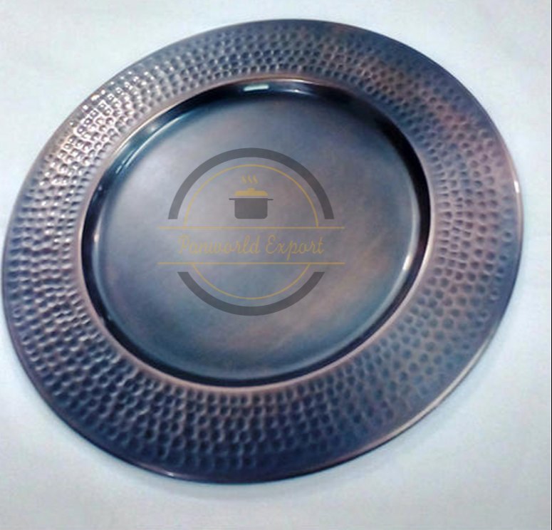 Pan World Round Stainless Steel Charger Plate, For Hotel