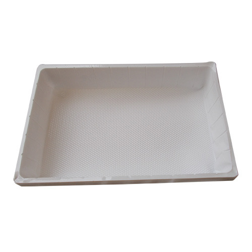 White Sweets Square Plastic Plate