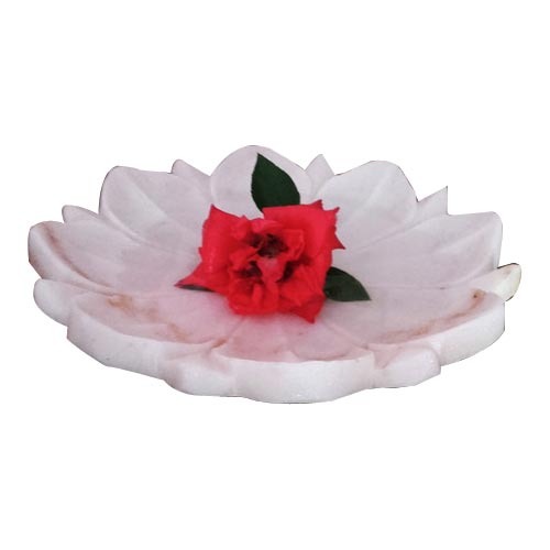 Marble Flower Shaped Plate