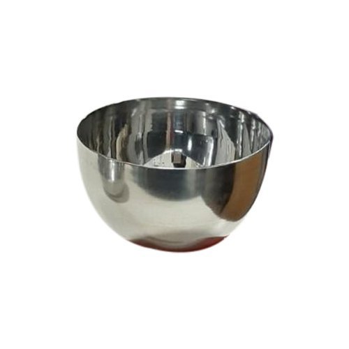 Silver Round Stainless Steel Chiku Vati, For Home, Size: 6.5