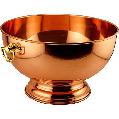 Plain Gold Copper Champagne And Wine Bottle Display Bowl