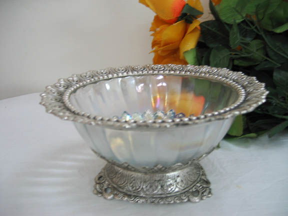 CLT Silver Glass Bowl, Set Contains: I Piece, Size: 6
