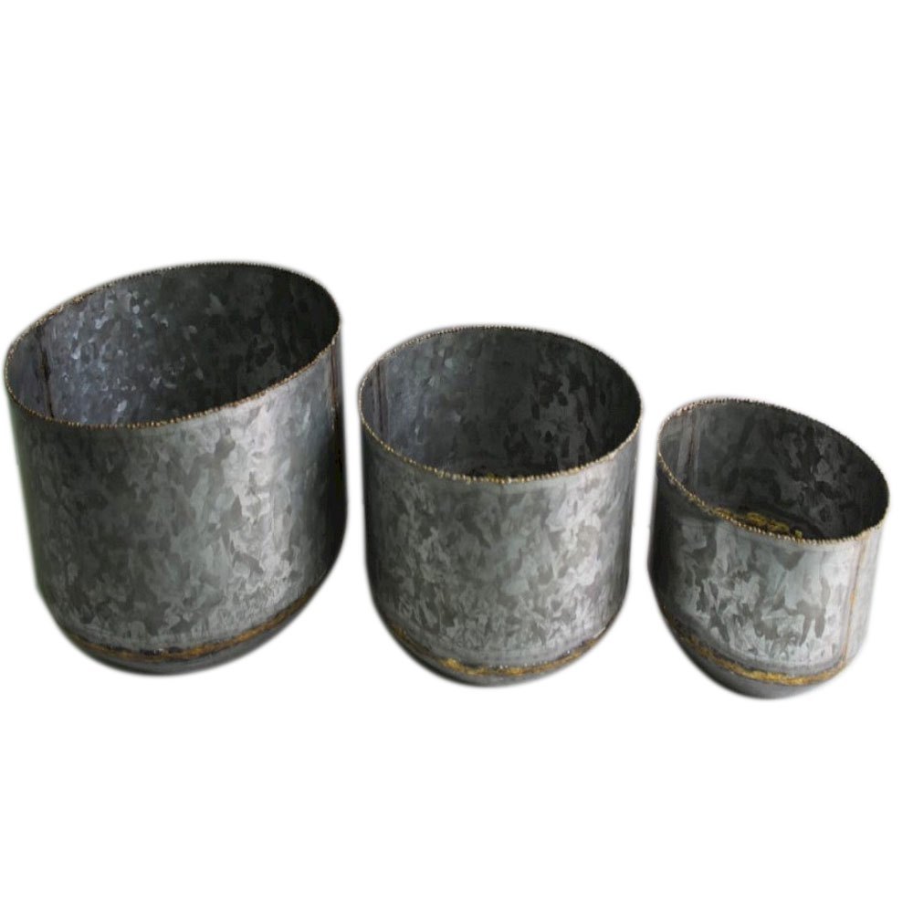 Silver GI Galvanized Iron Restaurant Bowl, Set Contains: 3 Pieces, Size: 10inch