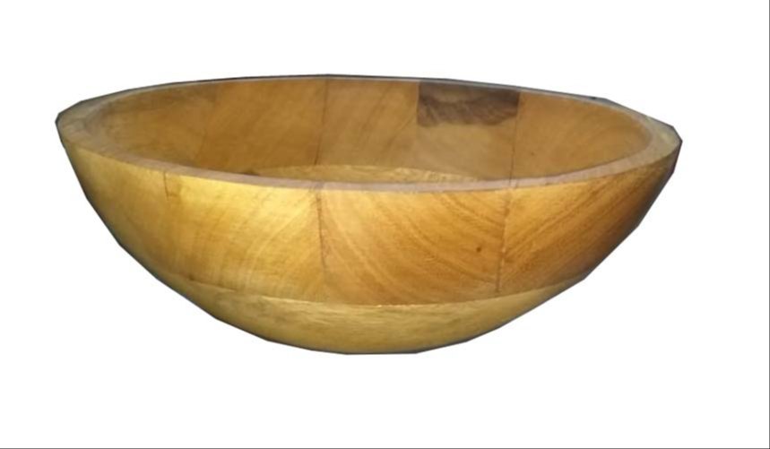 Round Natural Wooden Serving Bowl, For Restaurants, Size: 8x3 Inch