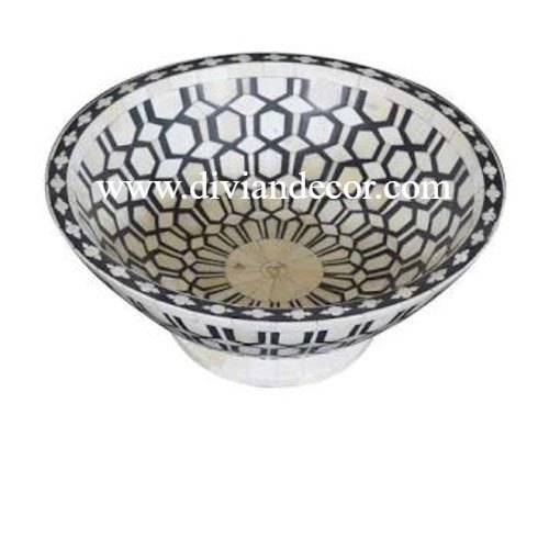 Round Handmade Bone Inlay Serving Bowls Manufacturers And Wholesalers, For Home & Hotel