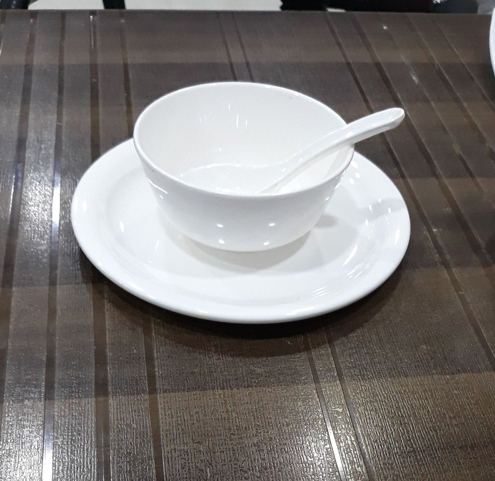 Nandan White Plastic Soup Bowl, For Restaurant