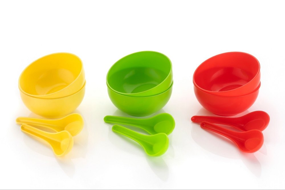 Multicolor Plastic Soup Bowl Set of 6 Piece, For Home