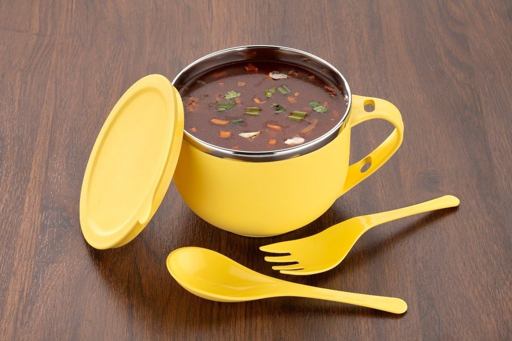 Panash Yellow Soup Bowl Meggie bowl, Set Contains: 1, Size: 750 ML