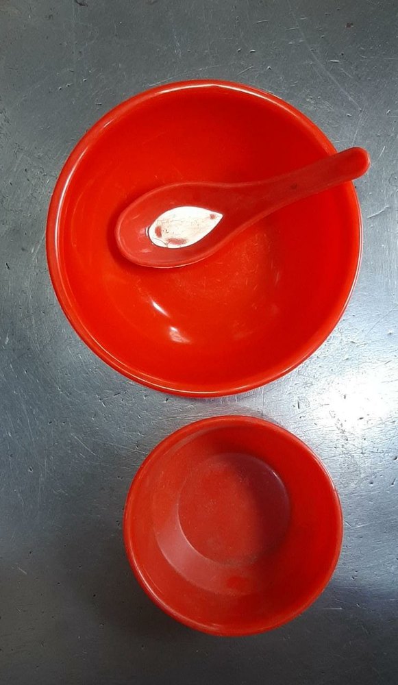 Red Plastic chinese soup bowl set, For Restaurant