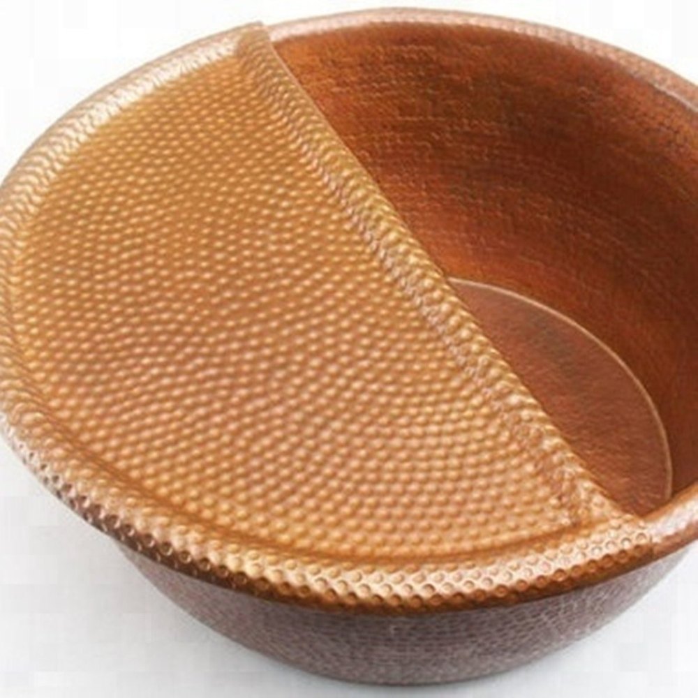 Reddish Brown Round Copper Spa Bowls