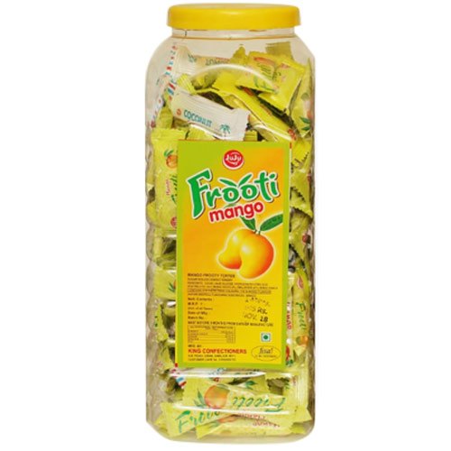 Hard Candy Round Juju Frooti Mango Toffee, Packaging Type: Plastic Jar
