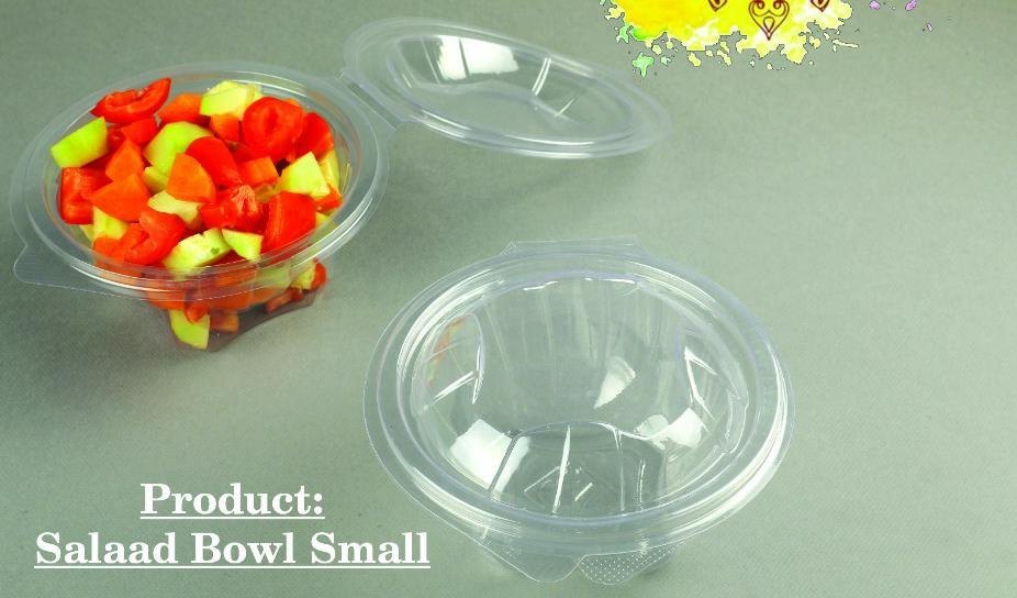 Transparent Plastic Hing Salad Bowl, Size/Dimension: 200ML