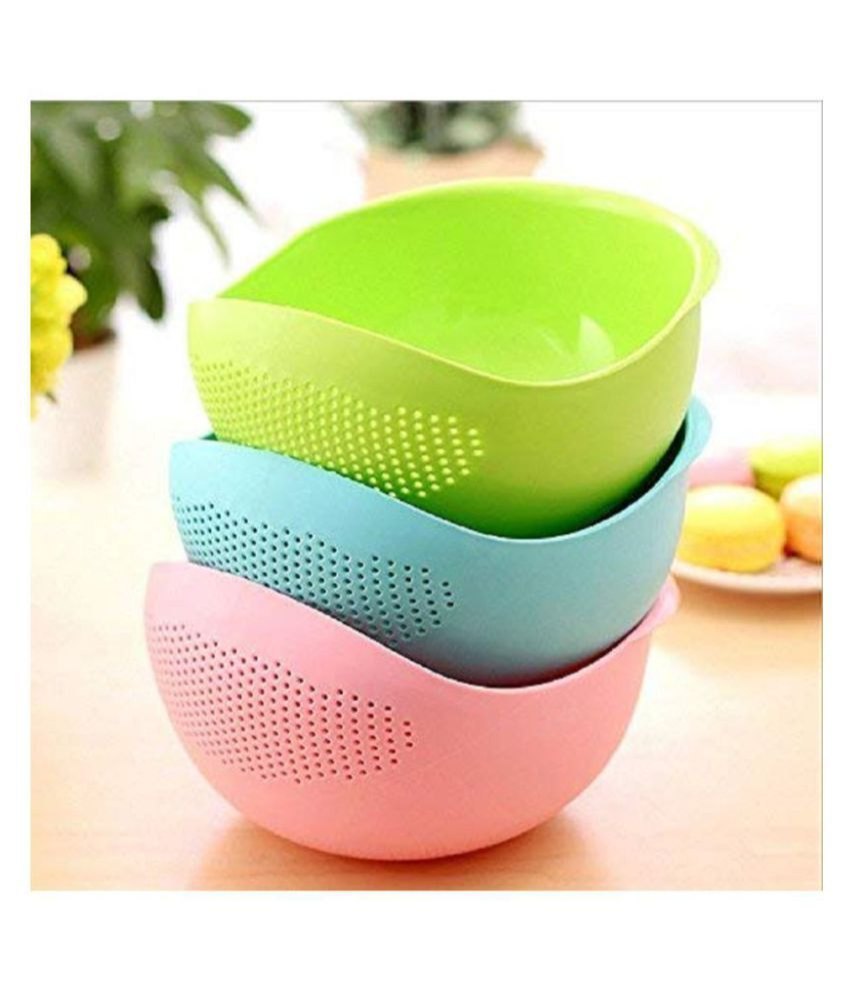 Alister Multicolor Rice Washing Plastic Bowl, For Home, Size: Reguler