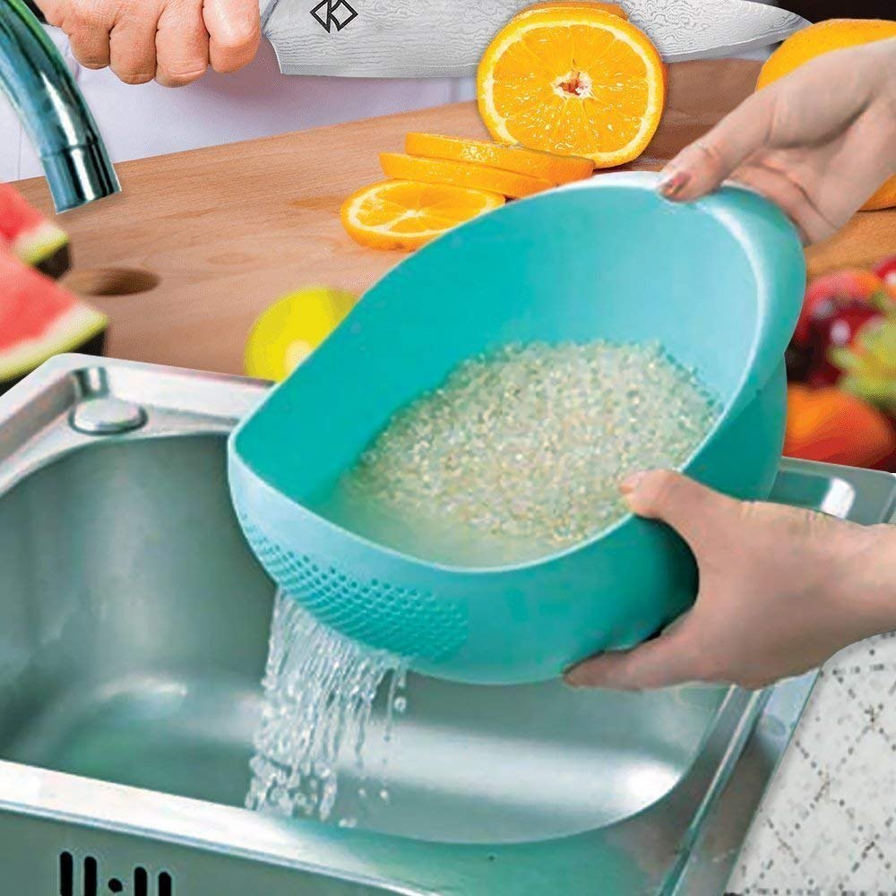 Plastic Fruit And Vegetables Washing Bowl