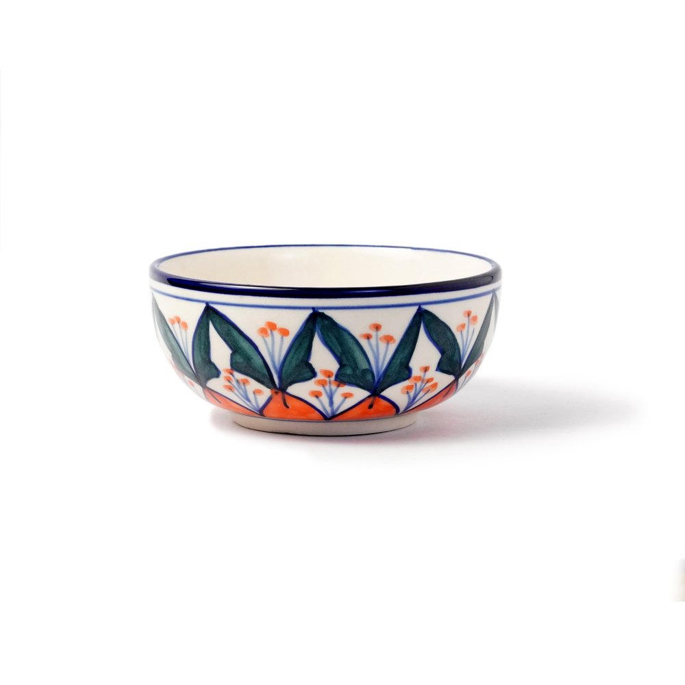 Multicolor Round Ceramic Bowls, Set Contains: 1, Size: 4 Inch