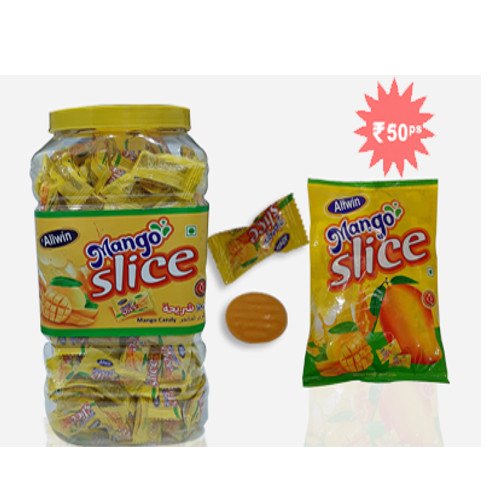 Allwin Mango Slice Candy, Packaging Type: Plastic Jar, Packaging Size: 320 Piece