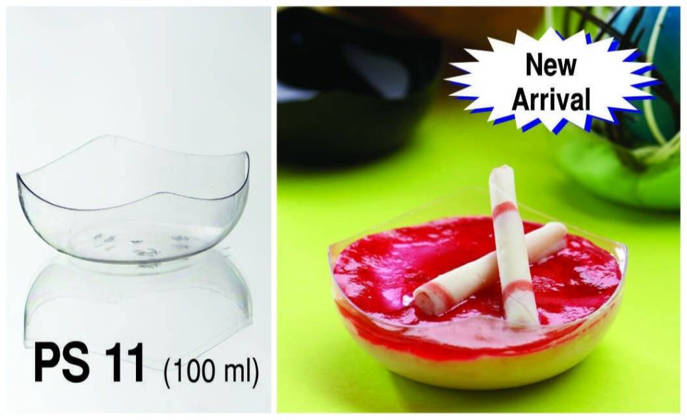 Transparent Round 100 ML Plastic Dessert Bowl