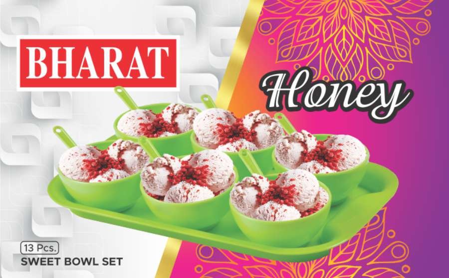 BHARAT Plastic Honey Sweet Bowl Set