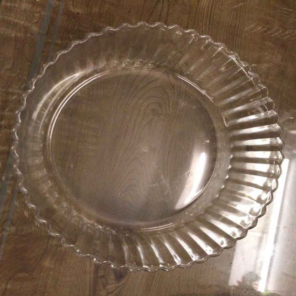 Round Dessert Glass Bowl, For Home, Size: 10inch (diameter)