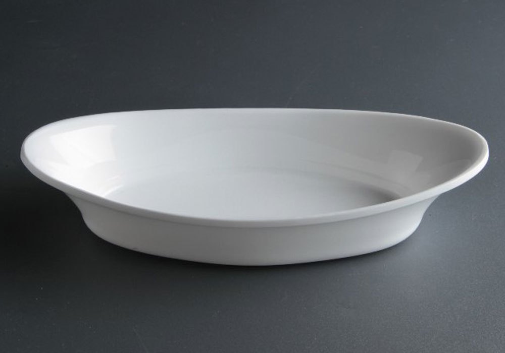 Oval Polished Plain Acrylic Serving Bowl, For Hotel, Size: 6 Inch