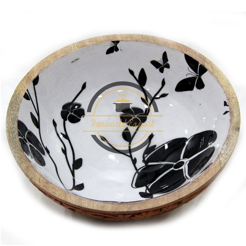 Wooden Round Colored Bowls, For Home, Size: 13 X 15 X 1.2 cm