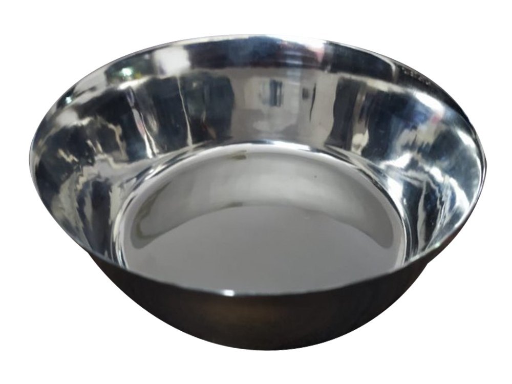 Round Stainless Steel Dinner Bowl, For Home