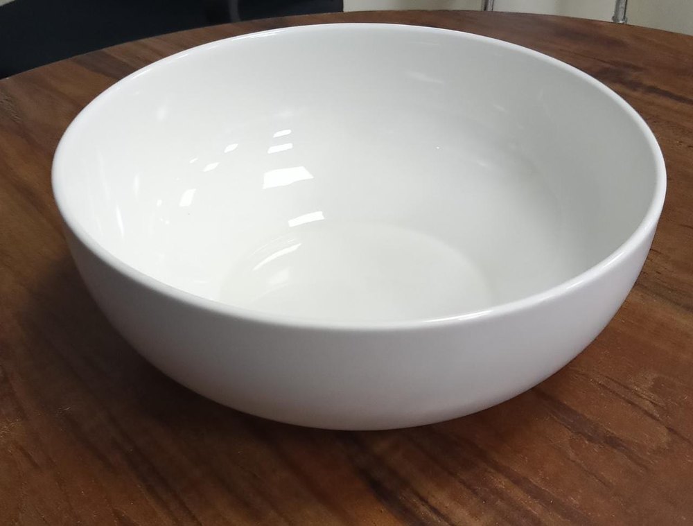 Ariane White Porcelain Bowl, Set Contains: 1, Size: 9 Inch X 3.5 Inch