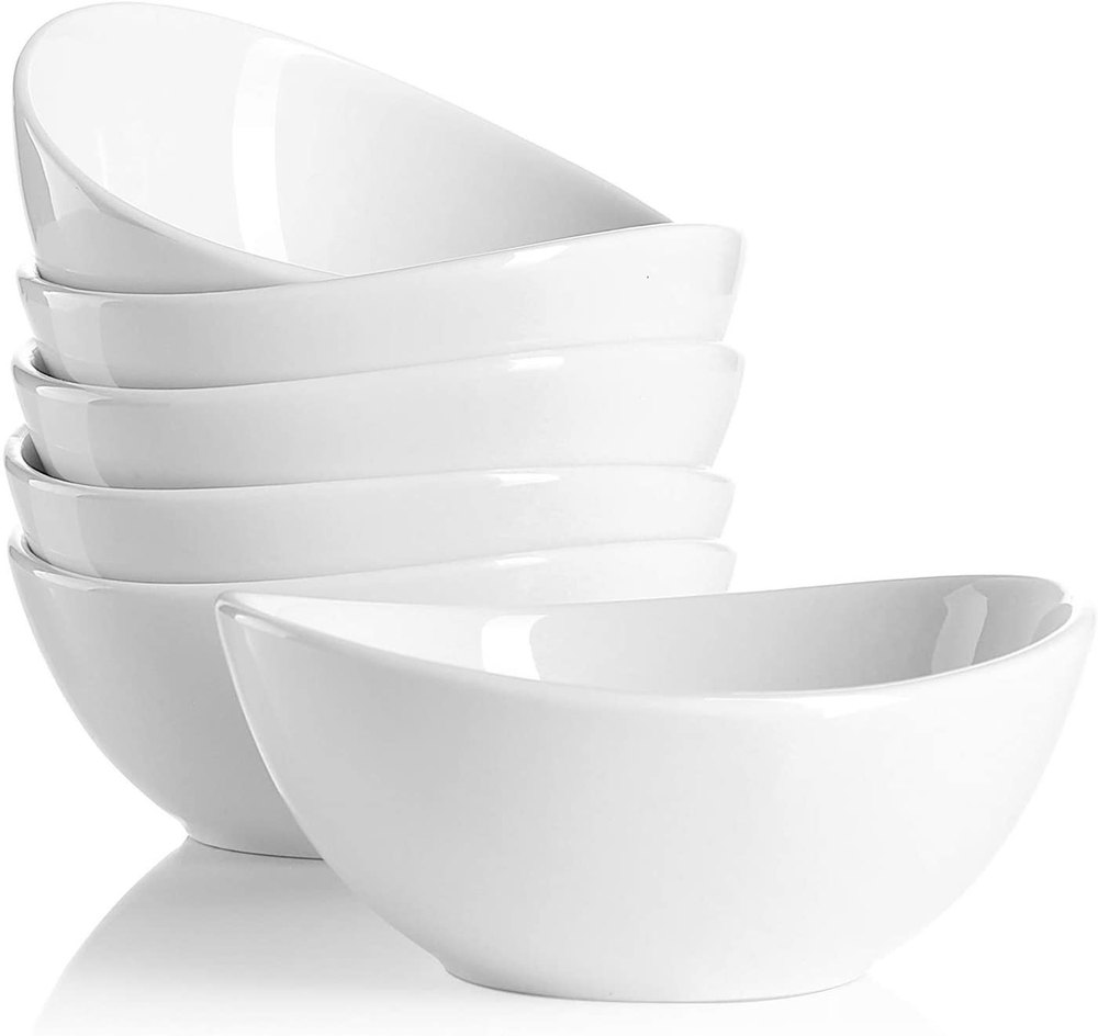 White Round Porcelain Bowl, Set Contains: 6 Bowls, Size: 5 Inch