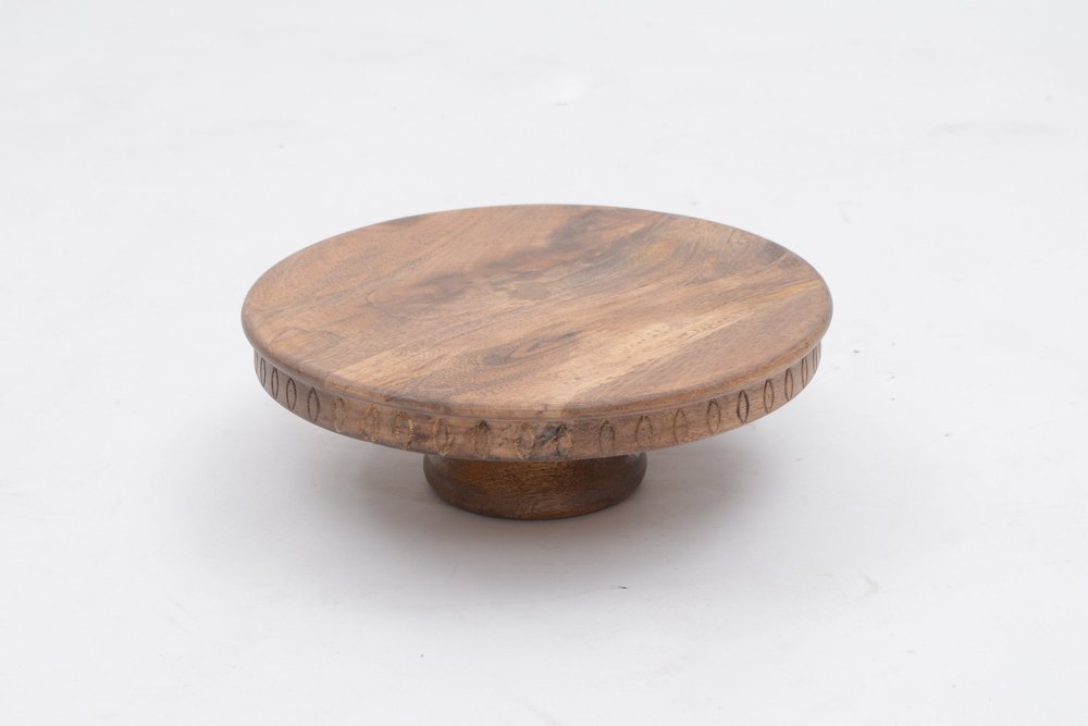 brown Wooden Cake Stand, For Restaurant, Size: Small img