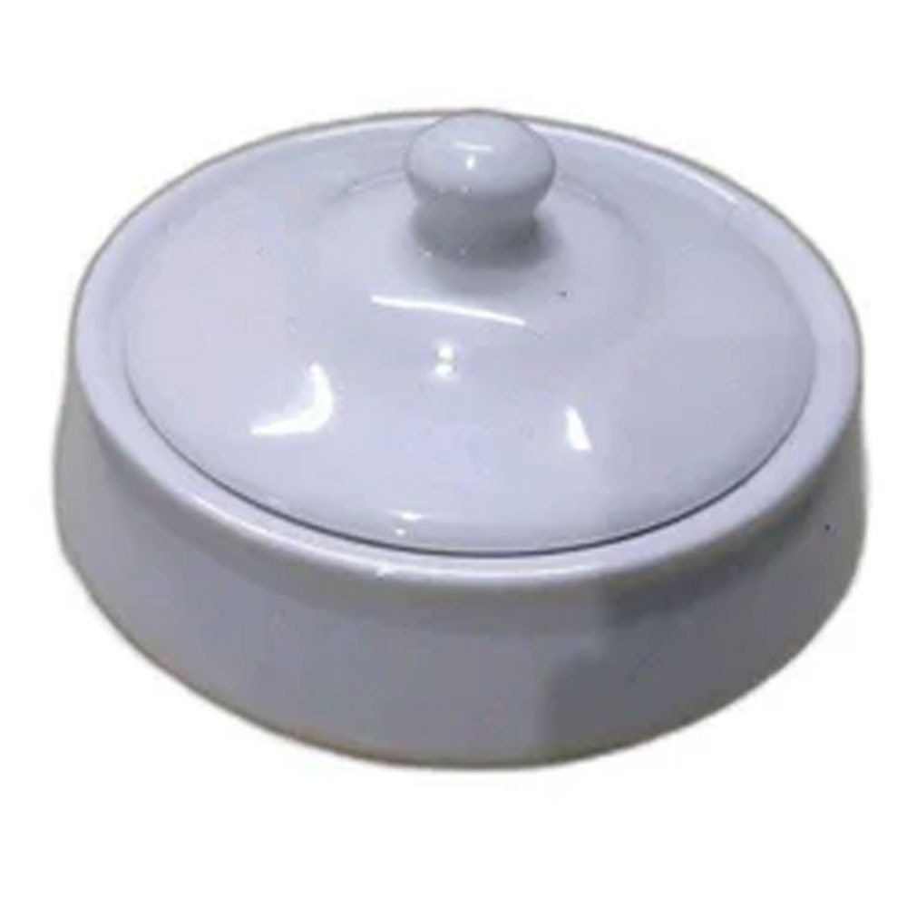 White Ceramic Biryani Serving Handi, For Home, Round