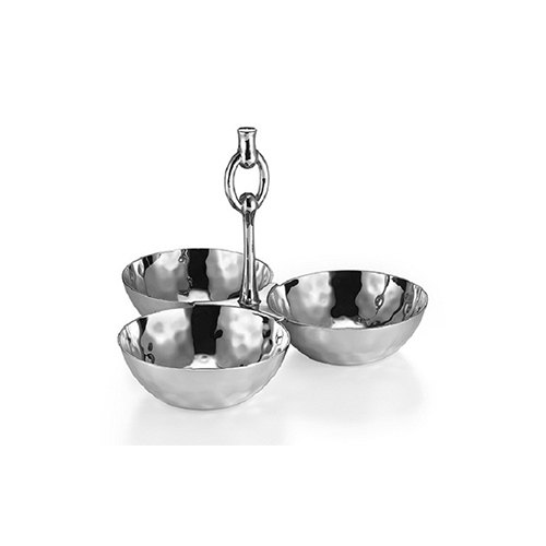 Stainless Steel Snack Serving Set, For Hotel, Restaurant, Round