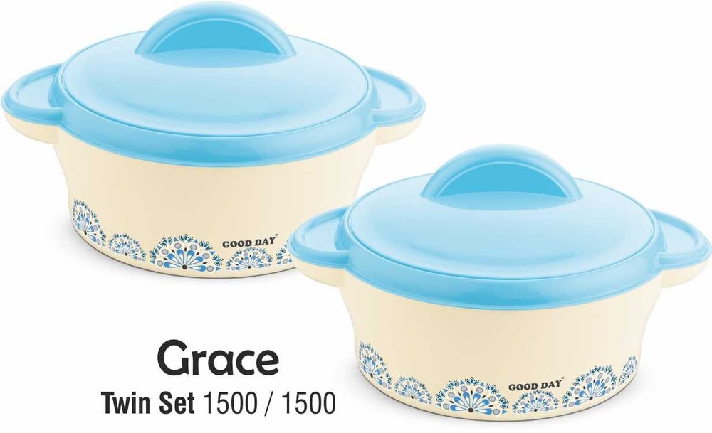 Plastic Good Day Grace 2 Pcs Twin Set (1500, 1500), For Home, Capacity: 1500 Ml