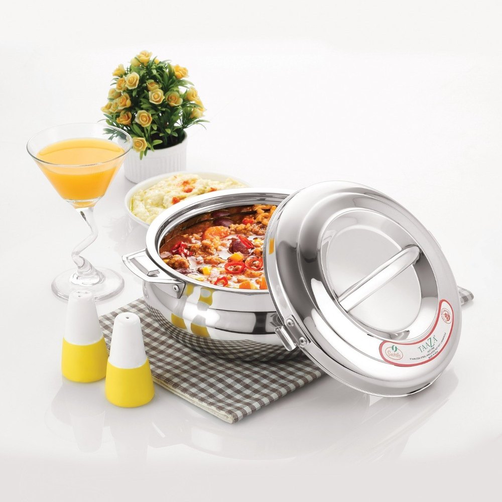 TAAZA Silver Hot One Casserole Set, For Home, Capacity: 850/1500/2500