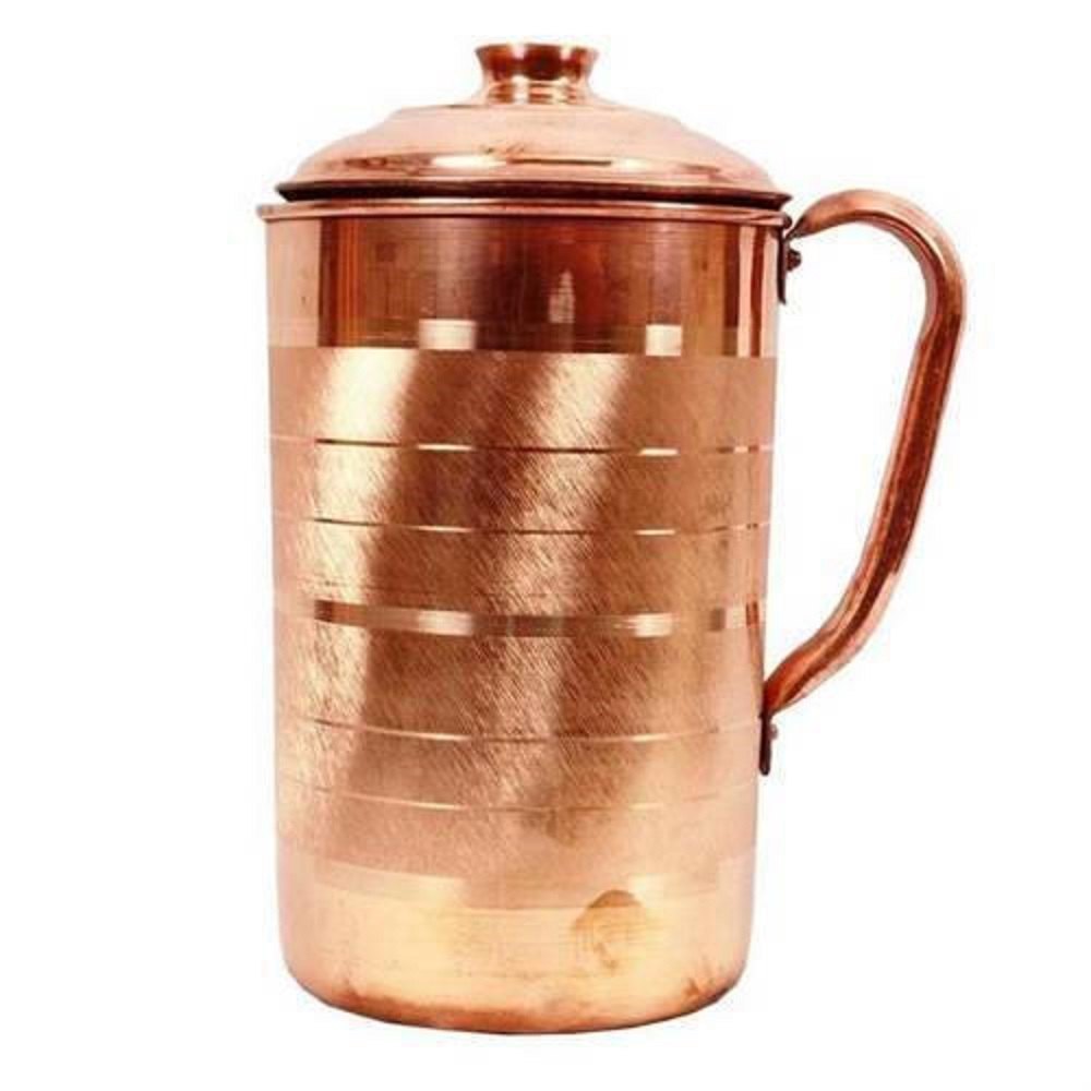 Golden Brown Brass 1.50 Litres Jug, For Home img