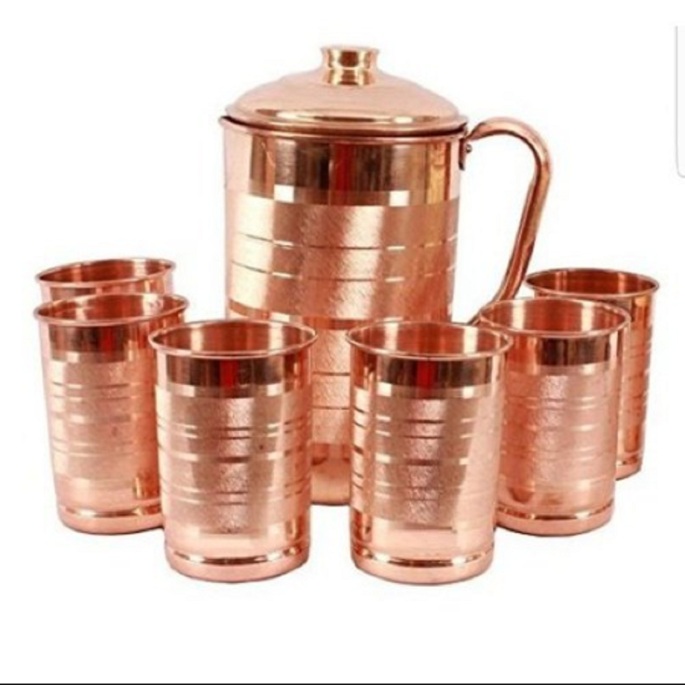 Brass Jug Glass Set, For Home img