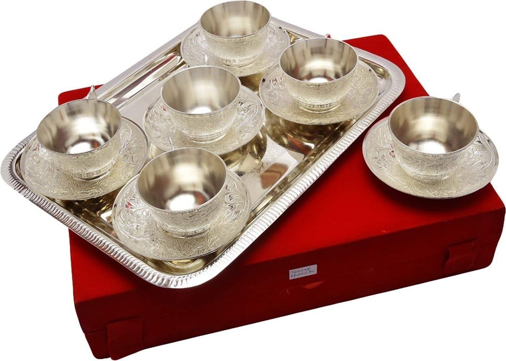 3000g Brass Cup Plate Set, Shape: Round img