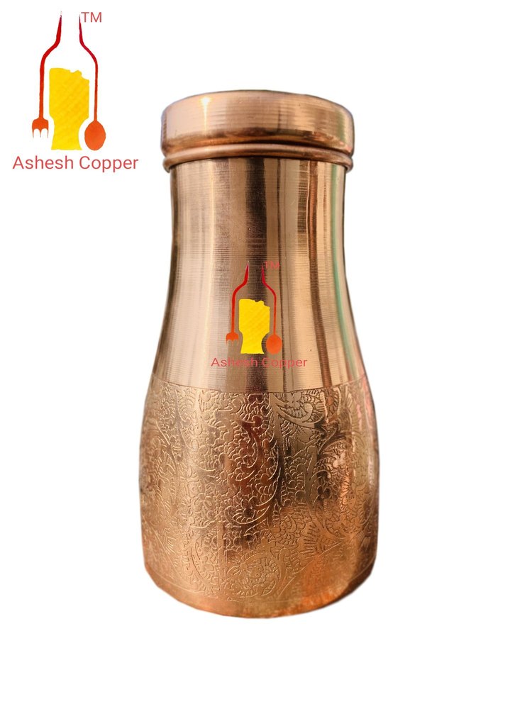 Round Etching Copper Sugar Pot, Capacity: 1 Kg