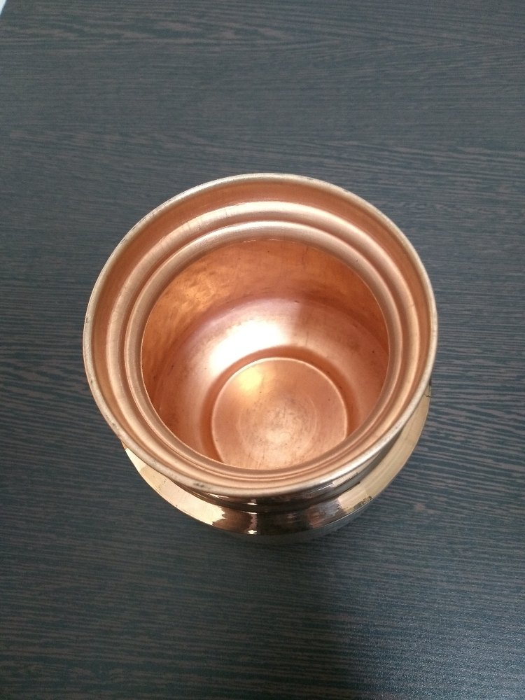 Hammered Copper Water Pot, Size: 5 Inch, Capacity: 500 Ml img