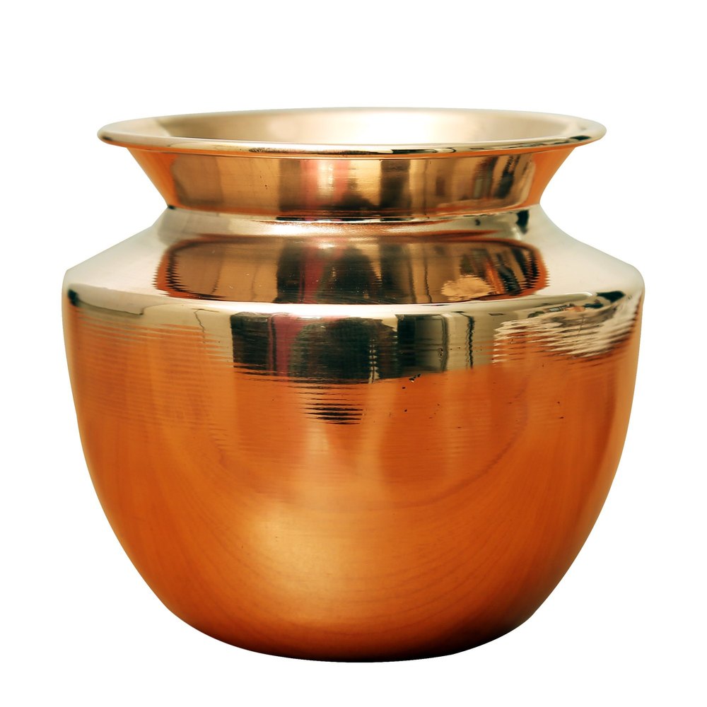 Round Copper Sombu, Size: 3 Inch, Capacity: 500 ml