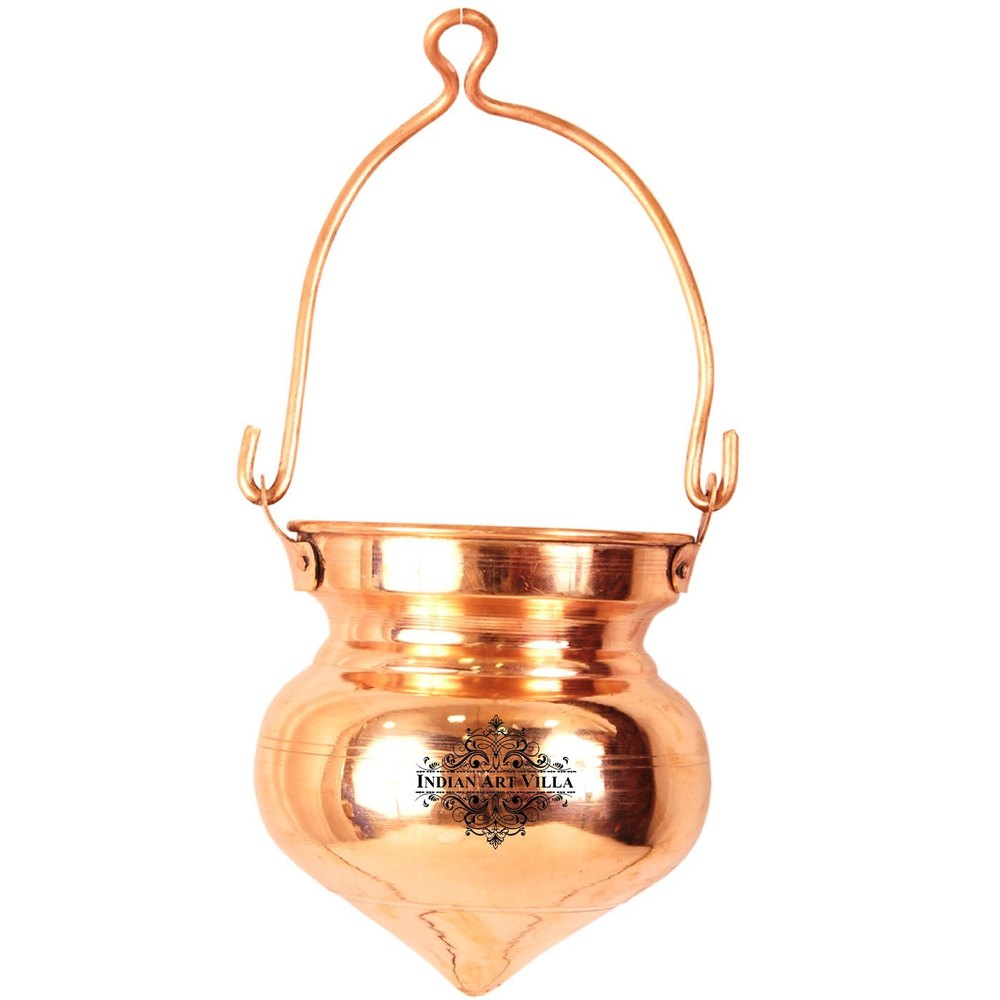 Round Copper Plain Design Shiv Jal Dhara - 1000ML, For Home