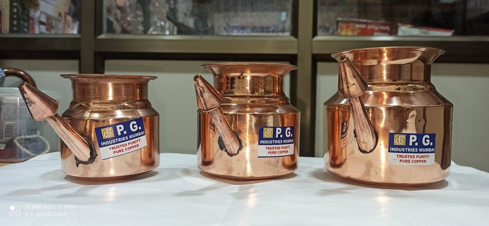 Plain Jal Neti Copper Pot, For ayurvedic treatment