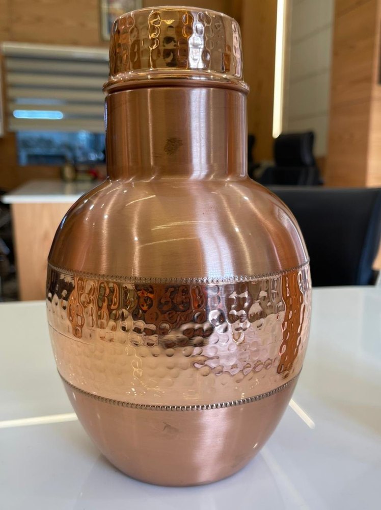Hammered Copper apple pot, For Home, Capacity: 1.5 Litres img