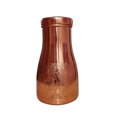 Golden Round Copper Sugar Pot, For Home, Capacity: 1-2 Liter img