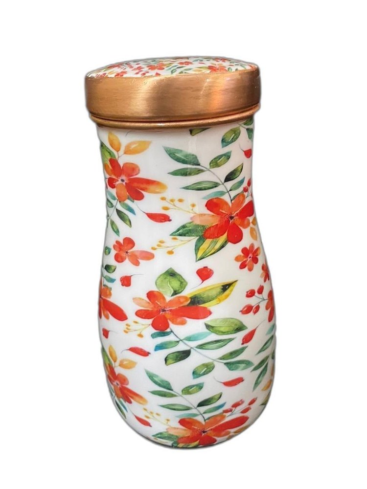 Printed Sahi Hai Copper Sugar Pot, Size: 25, Capacity: 1Ltr img