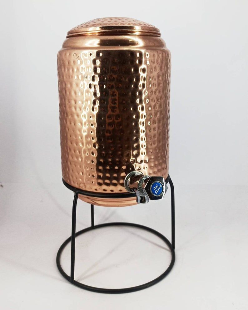 Hammered Copper Water Dispenser, Size: 5 Liter