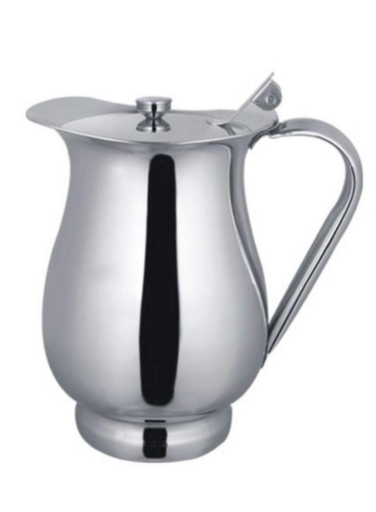 Silver Stainless Steel Water Jug With Cover., For Home, Packaging Type: Box img