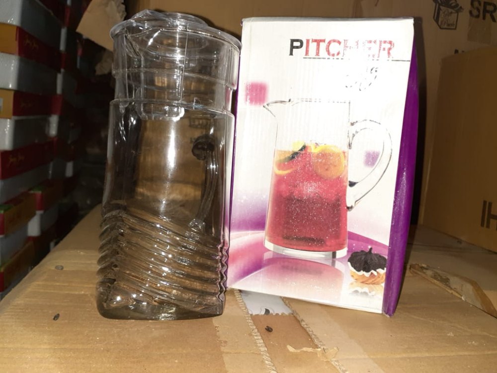 Glass Plain Pitcher Jug, Packaging Type: Box, Round img